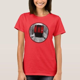 Old Time Steam Train Red and Black T-Shirt