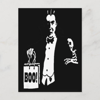 Old Time Vampire Trick-or-Treater Postcard