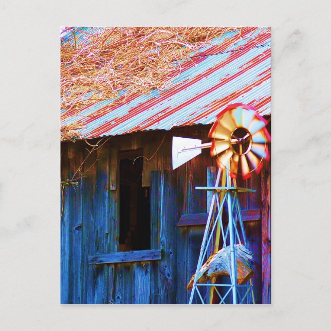 Old-time Windmill Postcard (Front)