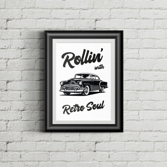 Old timer with typography poster (Creator Uploaded)