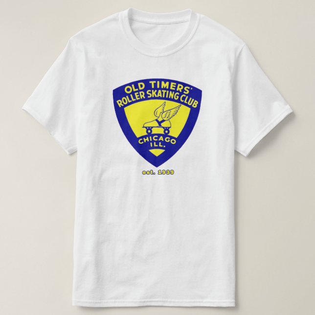 Old Timers Roller Skating Club of Chicago T-Shirt (Design Front)
