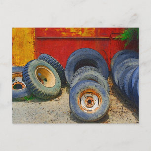 Old Tires Postcard