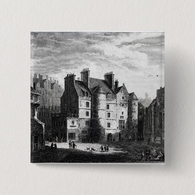 Old Tolbooth, Edinburgh 15 Cm Square Badge (Front)