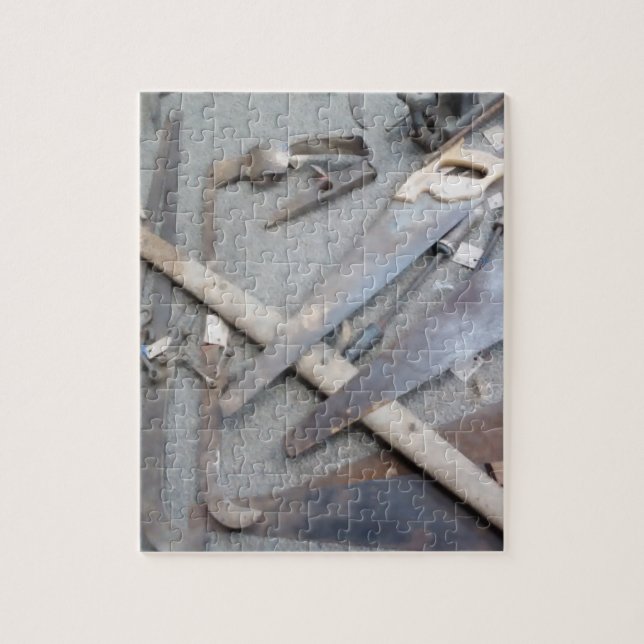 Old  Tool Photo Puzzle with Gift Box (Vertical)