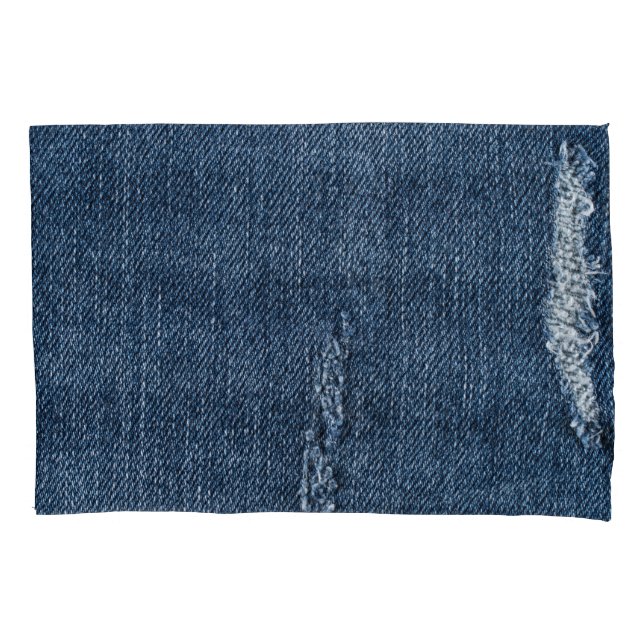 Old torn denim: jeans texture. pillowcase (Front)