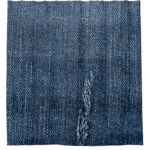 Old torn denim: jeans texture. shower curtain