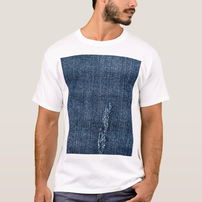 Old torn denim: jeans texture. T-Shirt (Front)