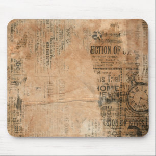 Old Torn Vintage Newspaper One Mouse Pad