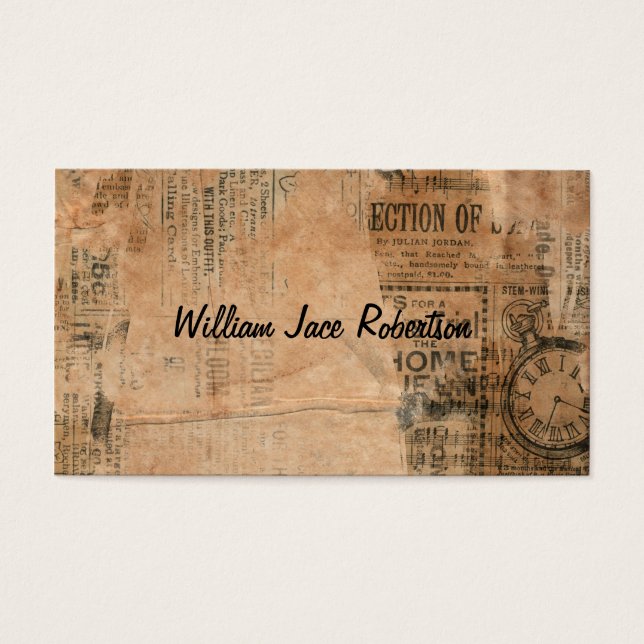 Old Torn Vintage Newspaper One Personalised (Front)