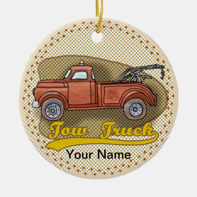 Old Tow Truck Ornament (Front)