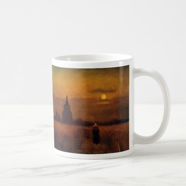 Old Tower In The Fields by Vincent van Gogh Coffee Mug (Right)
