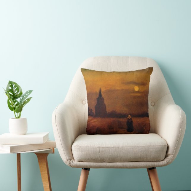 Old Tower In The Fields by Vincent van Gogh Cushion (Chair)