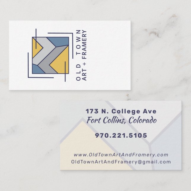 Old Town Art And Framery Business Logo Card (Front/Back)