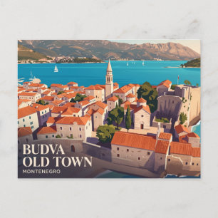 Old Town, Budva Riviera Montenegro Postcard