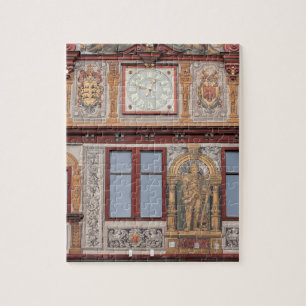Old Town Building Frescos Jigsaw Puzzle