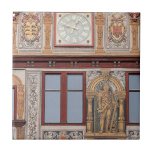 Old Town Building Frescos Tile