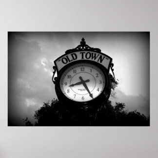 Old Town Clock Poster