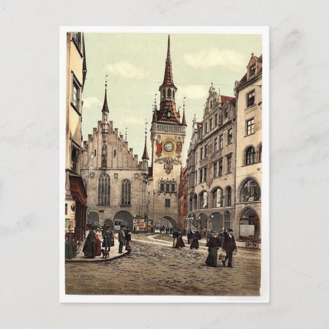 Old Town Hall, Munich, Bavaria, Germany magnificen Postcard (Front)