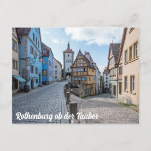 Old town in Rothenburg ob der Tauber, Germany Postcard