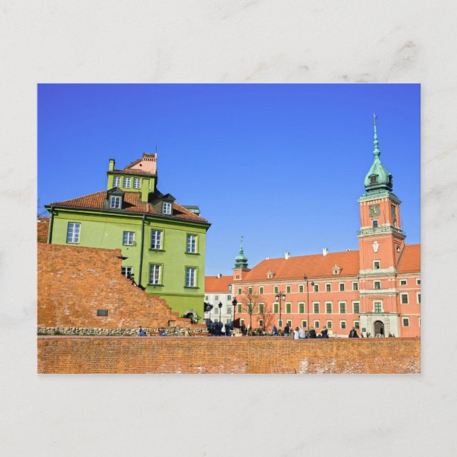 Old Town in Warsaw Postcard (Front)