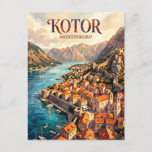 Old Town, Kotor Bay, Kotor Montenegro Postcard