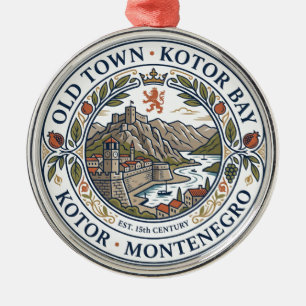 Old Town Kotor Montenegro Metal Tree Decoration