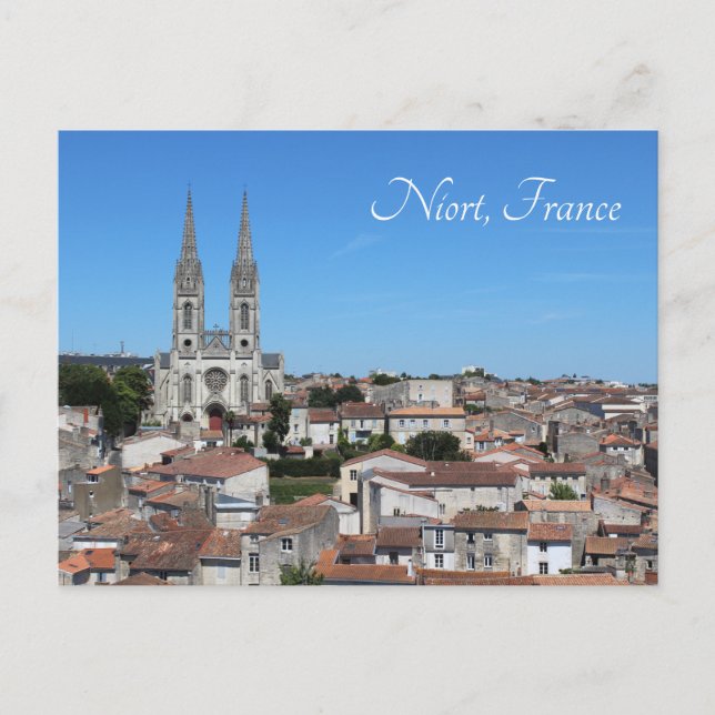 Old town Niort Skyline, France Postcard (Front)