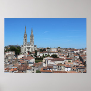 Old town Niort Skyline, France Poster