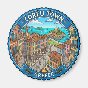 Old Town of Corfu Greece Magnet