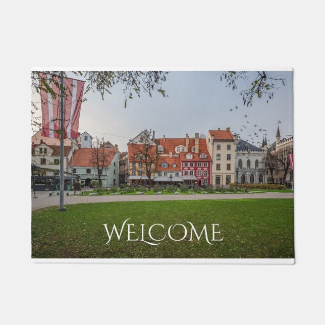 Old town of Riga in autumn Doormat (Front)