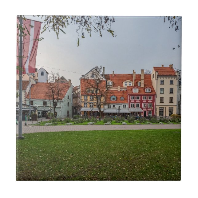 Old town of Riga in autumn Tile (Front)