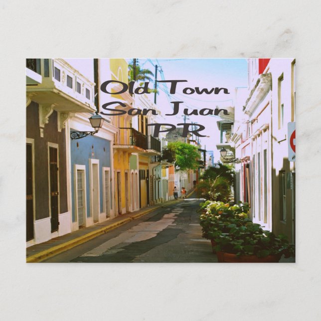 Old Town San Juan Puerto Rico Postcard (Front)