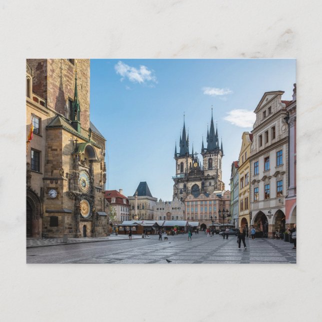 Old Town Square in Prague Postcard (Front)