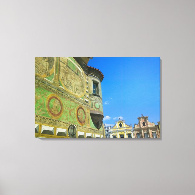 Old town square surrounded by 16th-century canvas print (Front)