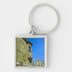 Old town square surrounded by 16th-century key ring