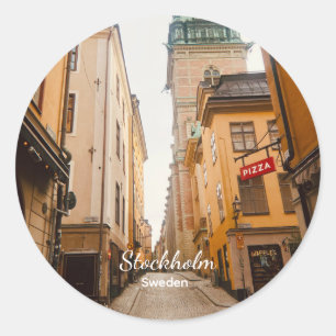 Old Town, Stockholm, Sweden Souvenir Classic Round Sticker