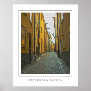 Old Town Street - Stockholm Poster