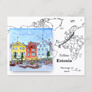 Old Town, Tallinn Estonia Postcard