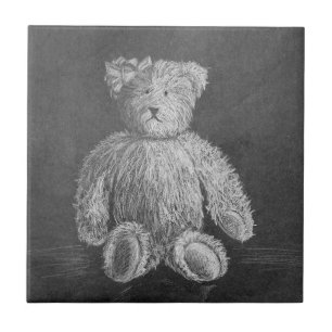 Old Toy original pastel drawing Tile