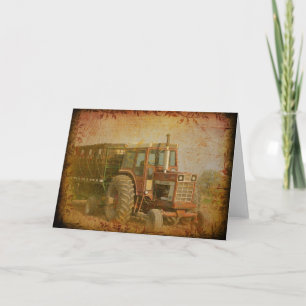 Old Tractor Card