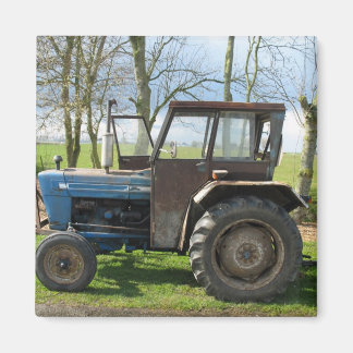 Old Tractor in Dutch landscape Fridge Magnet