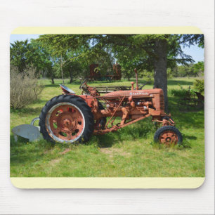 Old tractor in France Mouse Pad