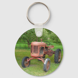 Old Tractor in the Orchard Key Ring
