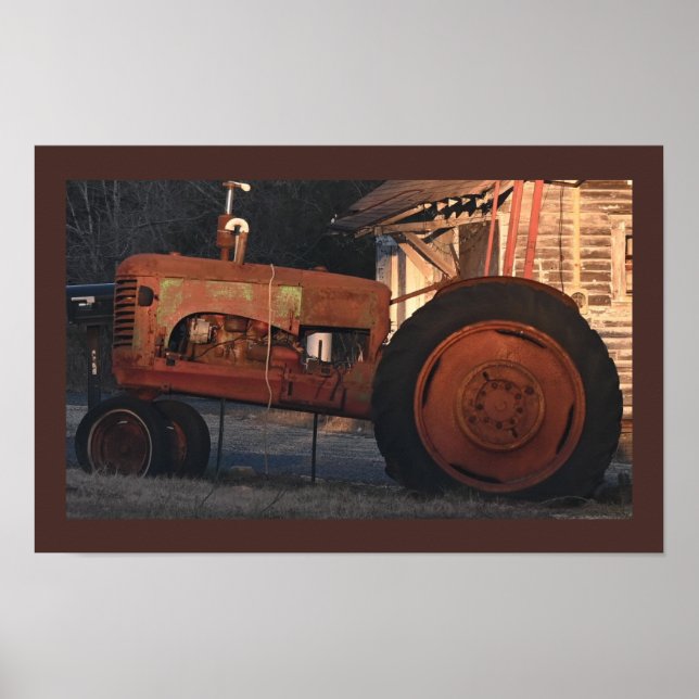 Old Tractor Photo Poster (Front)