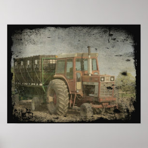 Old Tractor Poster