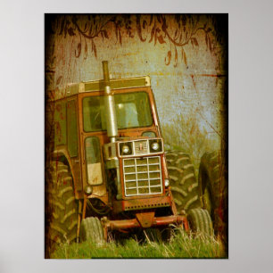 Old Tractor Poster