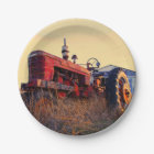 old tractor red machine vintage