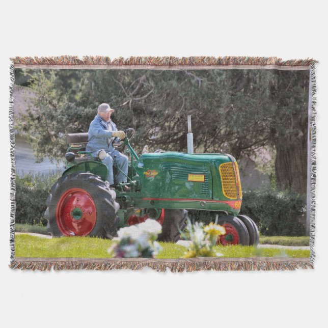 Old Tractor Throw Blanket (Front)