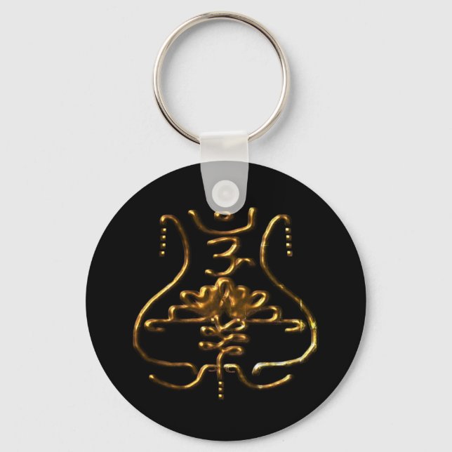 old traditional Buddhist symbolism Key Ring (Front)