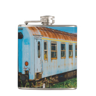 Old train hip flask